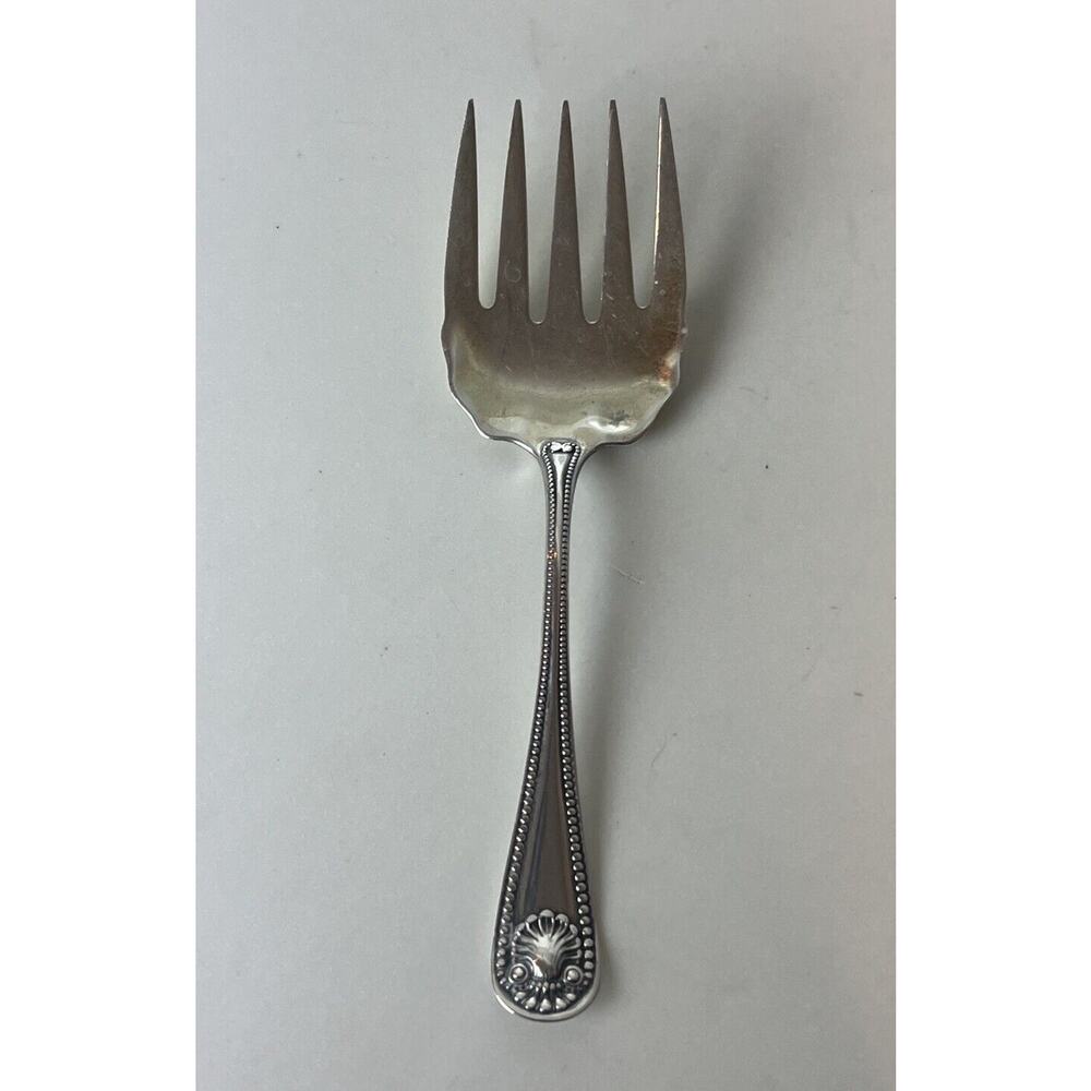 Bead by Whiting Sterling Silver Ramekin Fork 5 1/2" Antique .6oz / 14grams